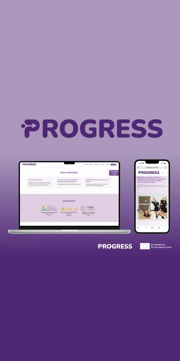 PROGRESS -project cover image shows website mockups