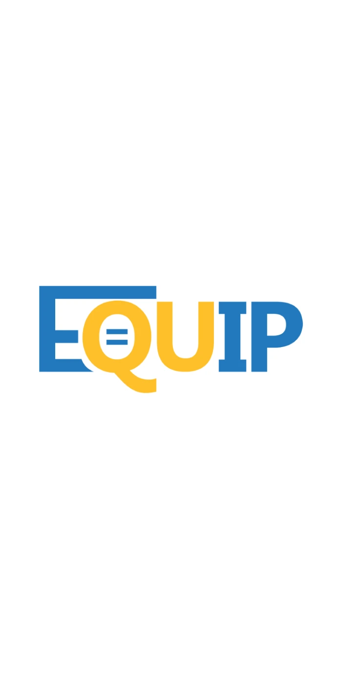 EQUIP logo on blanc background